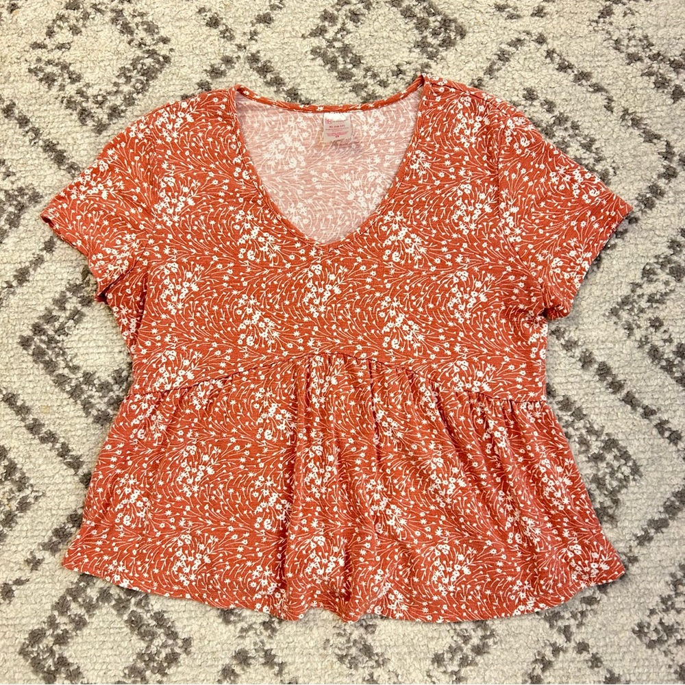 🩵3 for $10 No Boundaries Babydoll Top